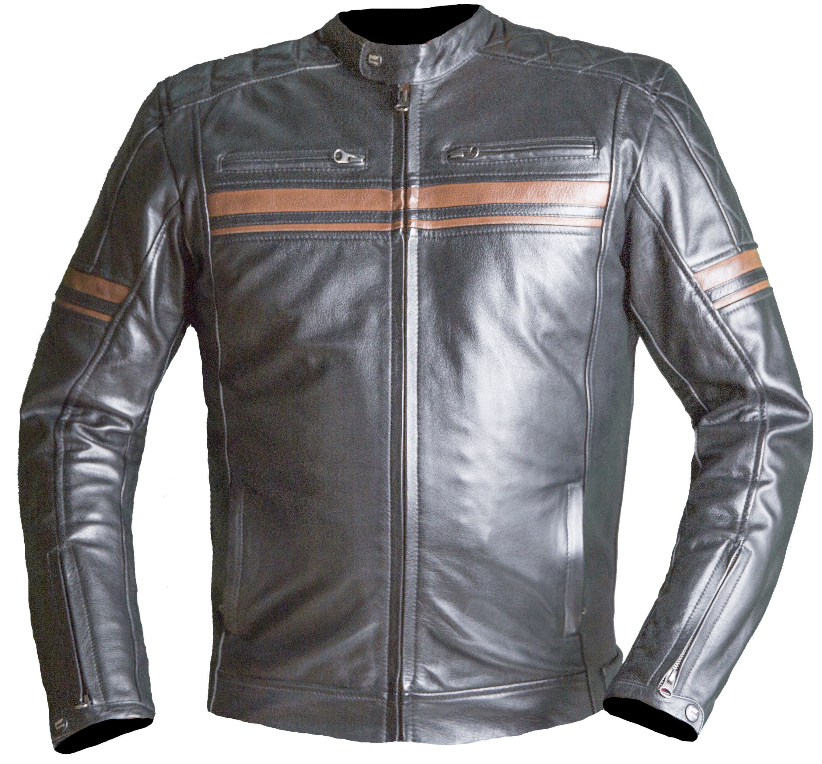Куртка кожаная Challenger черный/коричневый, XXXL