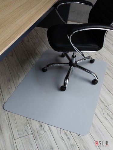 Защитный коврик под компьютерное кресло BSL 1000x1200 мм (1,2) мм  серый "песок", полипропилен