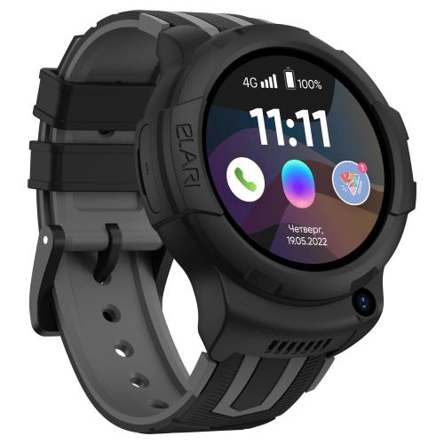 Смарт-часы детские Elari 4G Wink Android 8.1. Цвет: черный(4G-W-BLK)