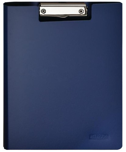 Папка планшет для бумаги с зажимом сверху А4 Attache синий с верхней створкой