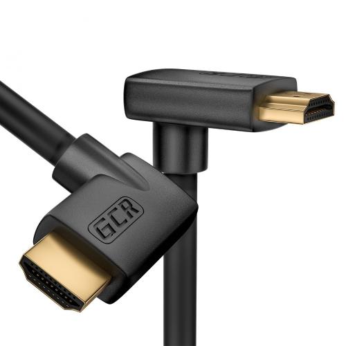 GCR Кабель 2.0m HDMI 2.0, M правый угол /M верхний угол, черный, HDR 4:2:2, Ultra HD, 4K 60 fps 60Hz/5K*30Hz, 3D, AUDIO, 18.0 Гбит/с, 28/28 AWG, GCR-52316 Greenconnect HDMI (m) 2.0 - HDMI (m) 2.0 2...