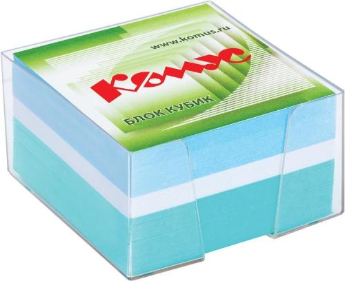 Блок для записей в подставке КОМУС в стакане 9х9х5 цветной блок 80-100 г