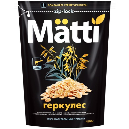 Хлопья Matti геркулес, 400г