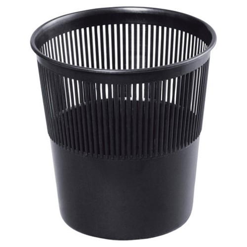 Корзина для бумаг BRAUBERG сетчатая, 9 л, черная