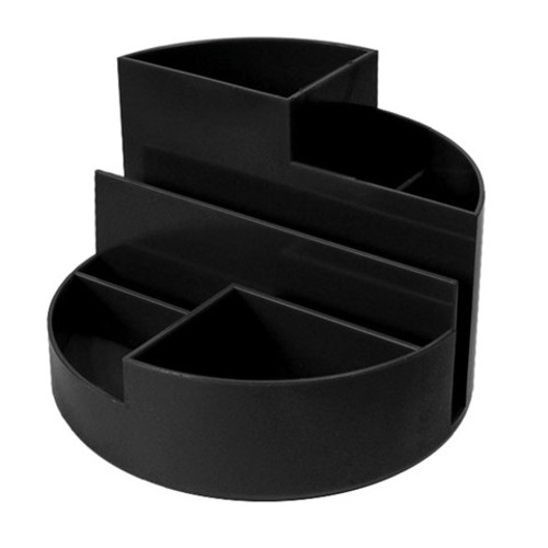 Подставка-органайзер без наполнения СТАММ &quot;Профи&quot;, 130х130х90 мм, 6 отделений, черная, ОР01