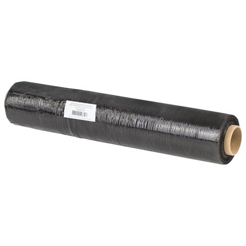 Стрейч-пленка  для ручной упаковки 50 см х 190 м, ЧЕРНАЯ, 23 мкм, 2 кг, вторичное сырье, растяжение 180%