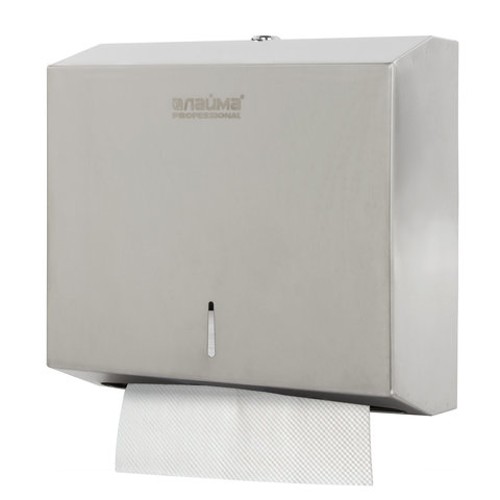Диспенсеры для бумажных полотенец настенные ЛАЙМА PROFESSIONAL ECONOMY 605050 (H2), Interfold, нержавеющая сталь, матовый