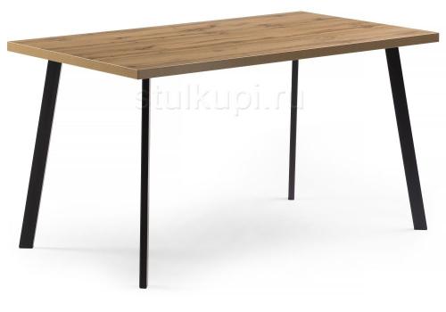 Стол Тринити Лофт 140 25 мм дуб вотан / черный матовый