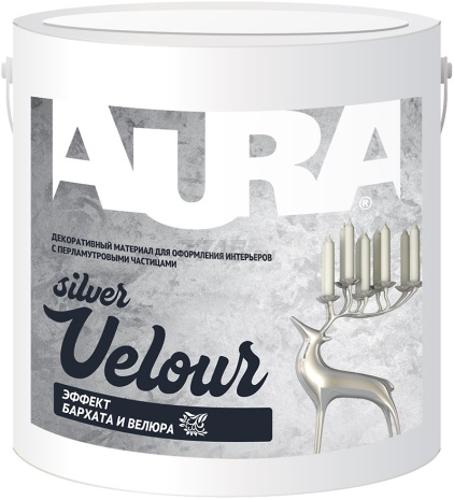 Aura Velour Silver штукатурка для внутренних работ декоративно-отделочная акриловая, 2,5кг