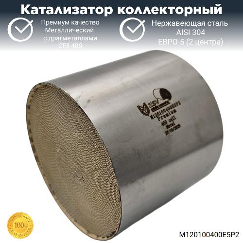 Полированный премиум катализатор Euro-5 120x100 (2 центра) 400 cell