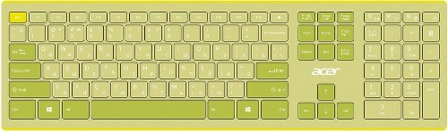Клавиатура + мышь Acer OCC205 slim беспроводные зеленый/желтый (ZL.ACCEE.00E)