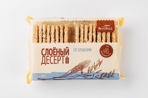 Слоёный десерт со злаками