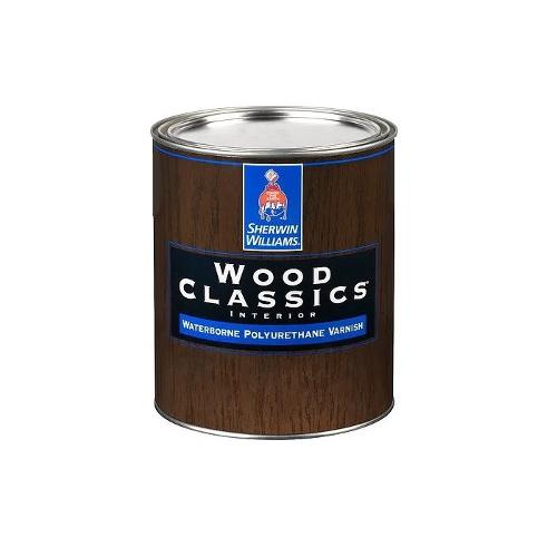 Sherwin Williams Wood Classics Waterborne Polyurethane Varnish Паркетный лак, полуматовый, 3,78 л