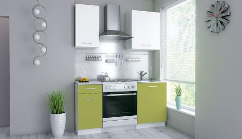 Кухонный гарнитур Polini Home Urban 1600,  белый-зеленый