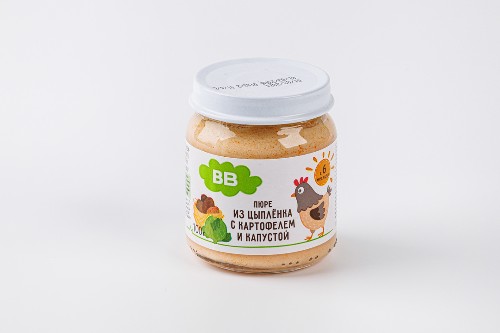 Пюре из цыпленка с картофелем и капустой