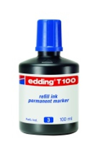 Перманентный маркер Чернила перманентные для заправки маркеров Edding 100 мл, синий Перманентный маркер Чернила перманентные для заправки маркеров Edding 100 мл, синий
