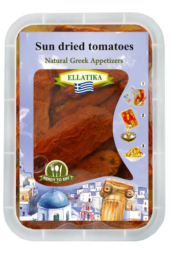 Вяленые томаты в подсолнечном масле, ELLATIKA, пластиковый бокс 230 гр