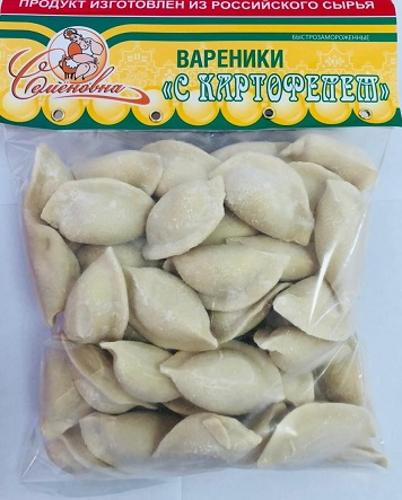 Вареники с картофелем "Знатные" 800гр Семеновна