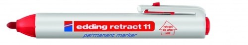 Перманентный маркер Edding RETRACT E-11/2, красный, с кнопочным механизмом; 1,5-3; E-11#2 Перманентный маркер Edding RETRACT E-11/2, красный, с кнопочным механизмом; 1,5-3; E-11#2
