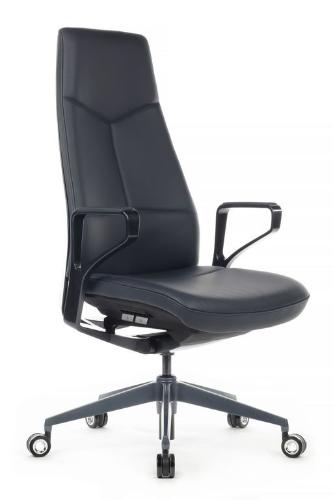 Кресло Riva Design Zen-01E Синяя кожа/Чёрный металл