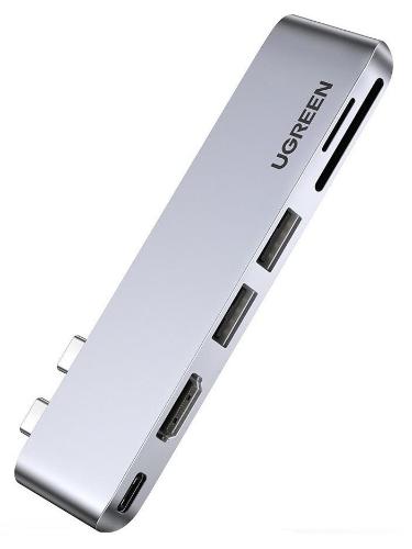 Разветвитель USB UGREEN для MacBook , 3 x USB 3.0, HDMI, SD/TF(80856)