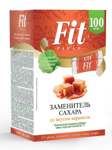 Сахарозаменитель Fit Parad № 17,стики,со вкусом карамели, 50г