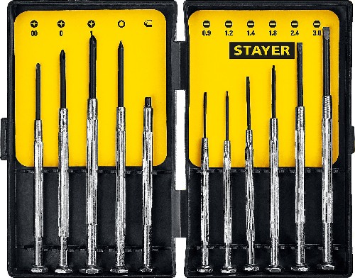 STAYER 11 предм., часовые отвертки (2560-H11)