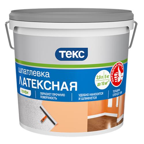ТЕКС ПРОФИ шпатлевка латексная финишная для ГЛК, 1,5 кг
