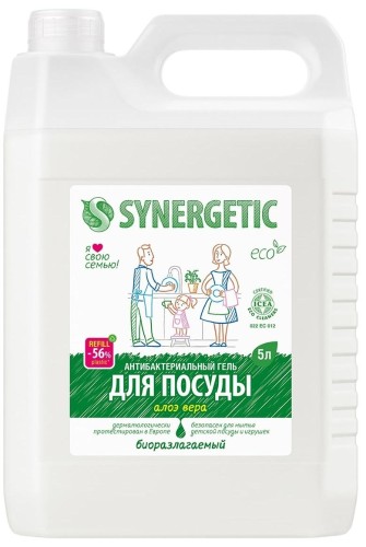 Средство для мытья посуды Synergetic Алоэ концентрированное 5л