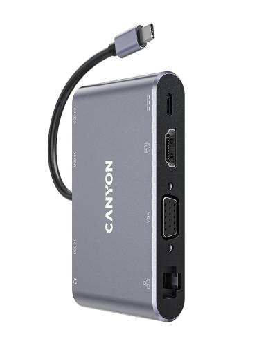 Разветвитель USB CANYON CNS-TDS14 type C - VGA, 2xUSB3.0, HDMI(SZ1CNSTDS14)