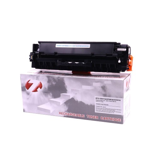 Тонер картридж 7Q CE411A, CF381A, CC531A, 718C для HP CLJ M351 и Canon LBP7200 (Голубой, 2800 стр.), универсальный