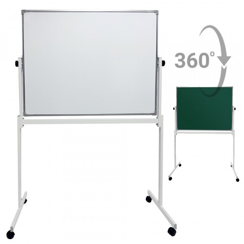 Доска магнитно-маркерная 100х120 см, двухсторонняя, на колесах, BOARDSYS EcoLite