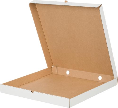 Короб картонный для пиццы 400х400х40 мм Т-23 белый 'Е' 50 шт/уп