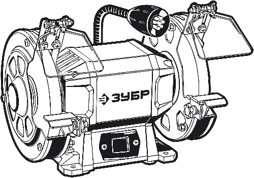 ЗУБР d 200, 500 Вт, заточной станок, Профессионал (ПСТ-200)