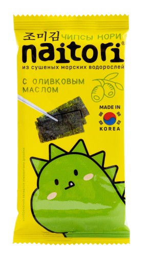 Чипсы-нори Naitori с оливковым маслом 3г 10шт/уп