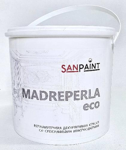 Sanpaint Madreperla Eco краска для внутренних работ полупрозрачная перламутровая, 3кг