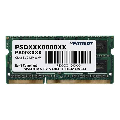 Модуль памяти Patriot DDR3L SO-DIMM 8Gb 1600МГц CL11 (PSD38G1600L2S)