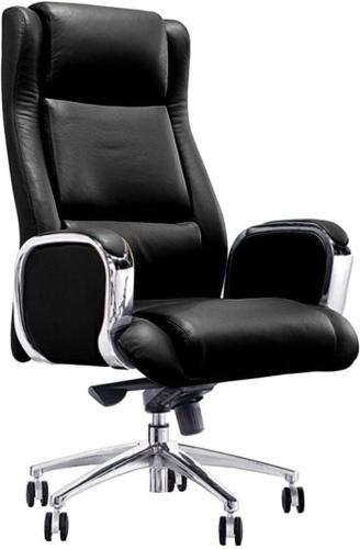 Кресло BN_Jl_Руководителя Echair-545 ML кожа черная, хром