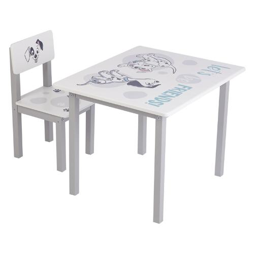 Комплект детской мебели Polini Kids Disney baby 105 S, 101 Далматинец, белый-серый