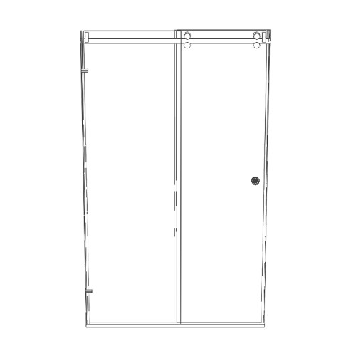 Душевая перегородка раздвижная PDA2 1200х1950