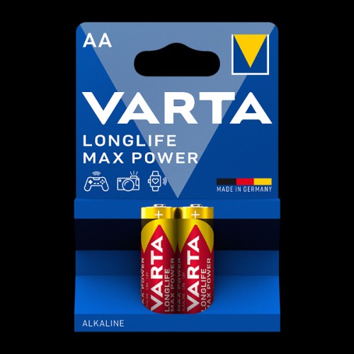 Батарейка Varta LONGLIFE MAX POWER (MAX TECH) LR6 AA BL2 Alkaline 1.5V (4706) (2/40/200) VARTA 4706101412