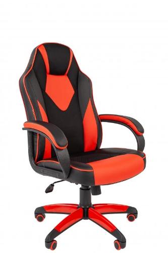 Офисное кресло Chairman game 17 экопремиум черный/красный 7024560