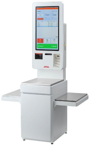 Тумба со стойкой с двойным крючком для пакетов для АТОЛ КСО 4xxx