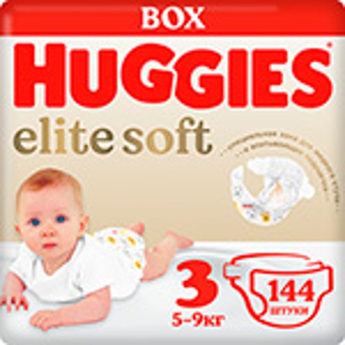 Подгузник Huggies Elite Soft 3, 5-9 кг, 144 шт.