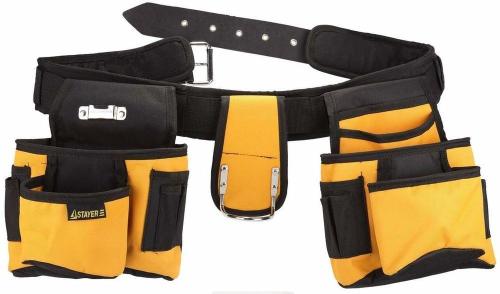 Пояс для инструментов 18 карманов, нейлоновый, STAYER 38612