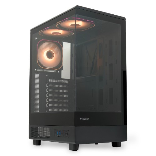 Корпус без блока питания HSPD F510-TGBK-ARGB