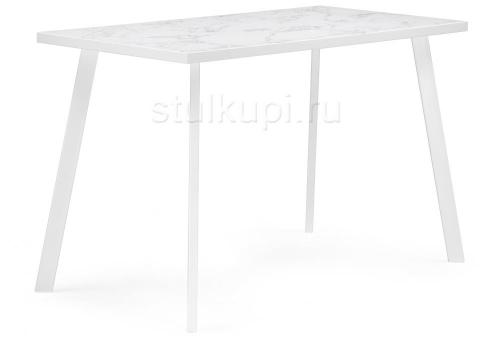 Стол Тринити Лофт 120 25 мм сабия / белый матовый