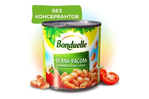 Фасоль Bonduelle белая в томатном соусе 400 г