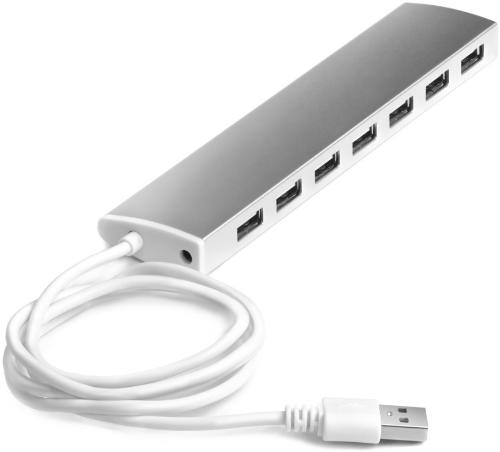 Greenconnect USB 2.0 Разветвитель GCR-UH217S на 7 портов  0,5m , silver Greenconnect GCR-UH217S