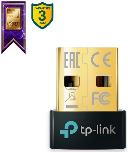 TP-Link Сетевое оборудование TP-Link UB500 Bluetooth 5.0 Nano USB адаптер чёрный, золотистый